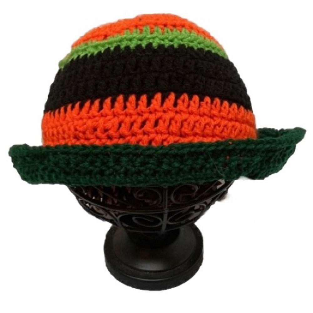 BUCKET HAT Multicolored Rainbow Handmade Crochet UNISEX One Size Fits Most